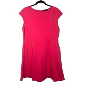 NEW YORK & COMPANY Size XL Hot Pink Fit and Flare Dress